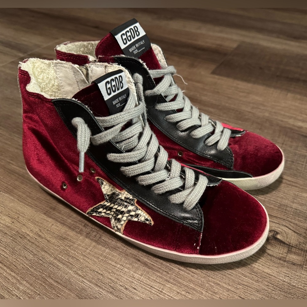 Golden Goose Velvet High-Top Sneakers